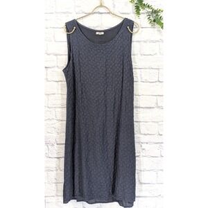 ITALY MADE🇮🇹Lina Tomei Linen Embroidered Shift Dress Size XL Beachy Lagenlook